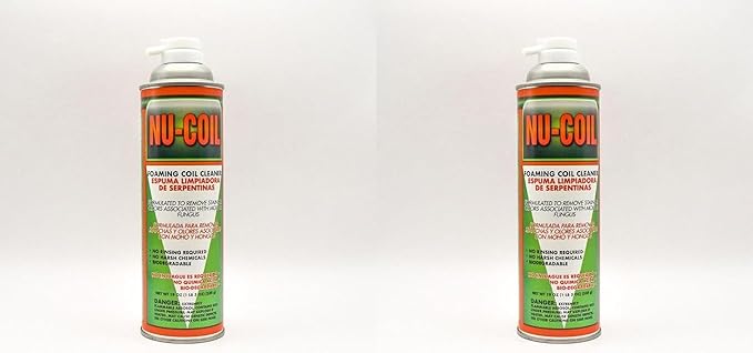 Nu-Coil Foaming Coil Cleaner - Coil Cleaner for Air Conditioning Unit Maintenance and Cleaning - White, Bio-Enzymatic, Non-Flammable, Acid Free (2)