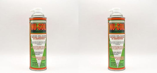 Nu-Coil Foaming Coil Cleaner - Coil Cleaner for Air Conditioning Unit Maintenance and Cleaning - White, Bio-Enzymatic, Non-Flammable, Acid Free (2)