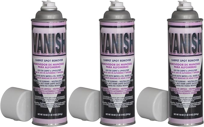 Vanish Carpet Spot Remover - Instant Stain Remover for Carpet & Upholstery, Leaves No Residue (3)