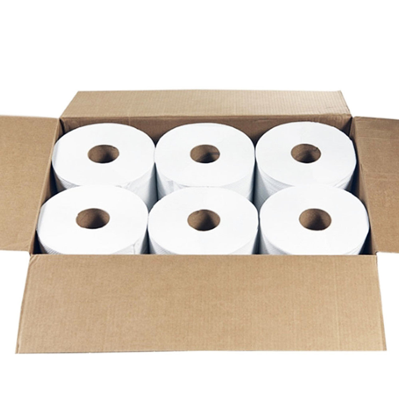 Center-Pull Hand Towels 2-ply 500 feet per roll 6 rolls per case.