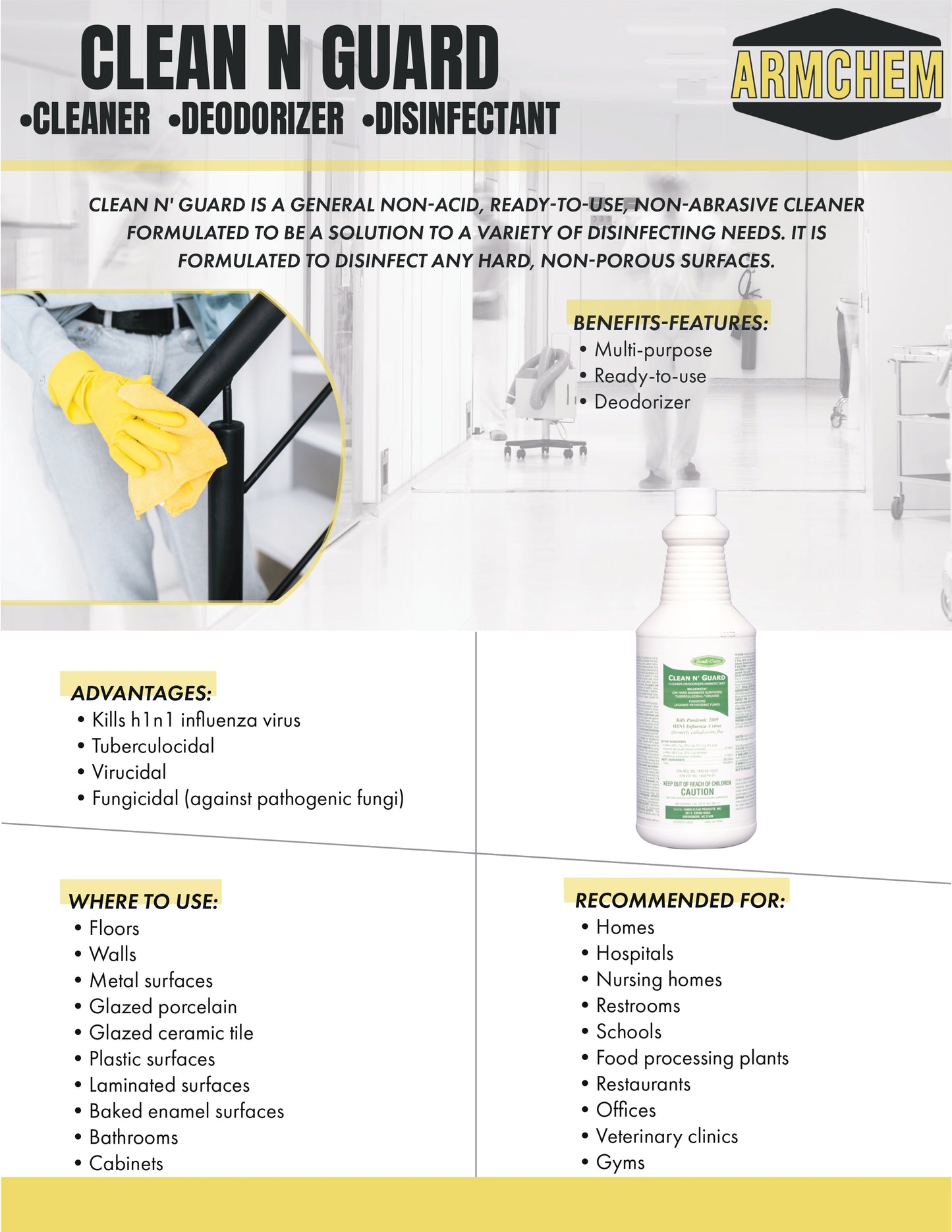 CLEAN N’ GUARD CLEANER-DISINFECTANT
