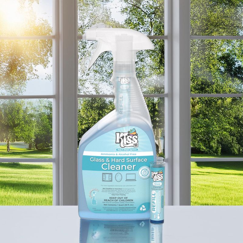 KISS Pro Glass and Hard Surface Cleaner 10ml Cartridges (2 Pack) - 64oz Total