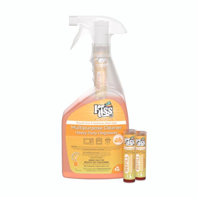 KISS Pro Multi-Purpose Cleaner & Degreaser 10ml Cartridges (2 Pack) - 64oz Total