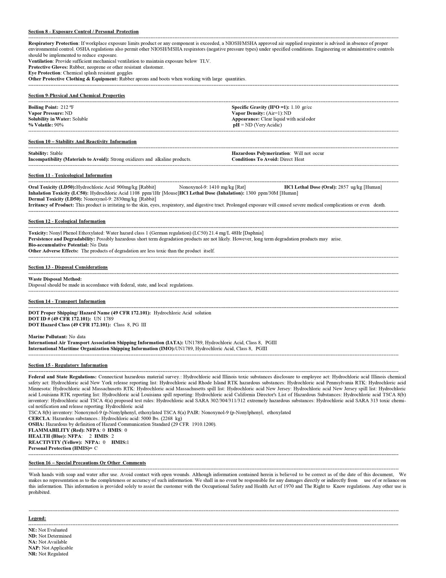 OXX-OFF Descaling Detergent 1 Gallon