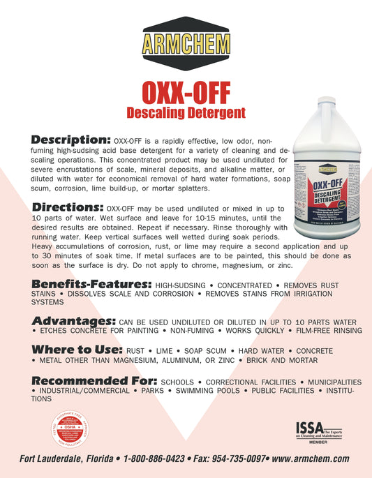 OXX-OFF Descaling Detergent 1 Gallon