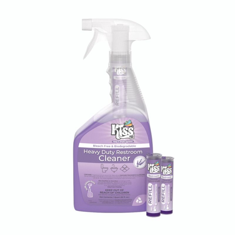 KISS Pro Heavy-Duty Restroom Cleaner 10ml Cartridges (2 Pack) - 64oz Total