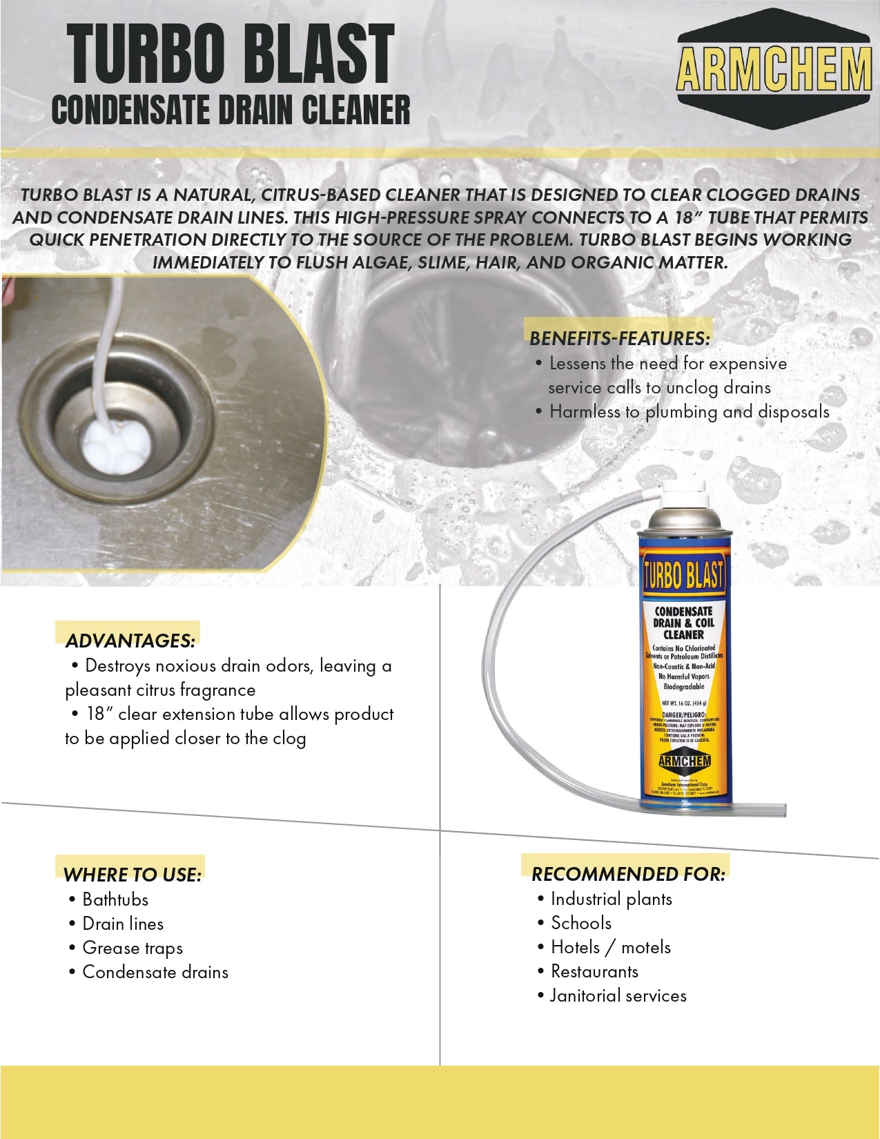 Turbo Blast Condensate Drain Cleaner