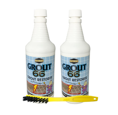 Grout66: 2 Quarts Bottles with Premium Brush