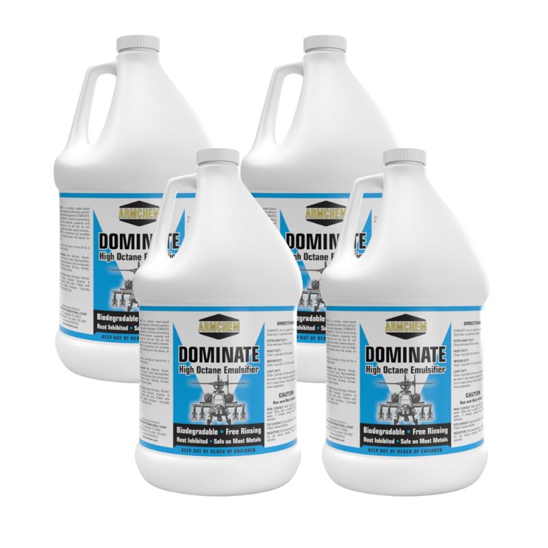 DOMINATE High Octane Emulsifier - Heavy Duty Cleaner & Degreaser (4/1 Gallons)