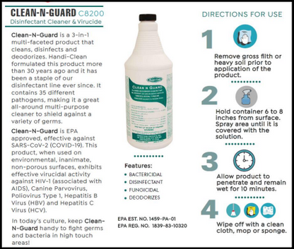 CLEAN N’ GUARD Cleaner & Disinfectant (Case of 12)