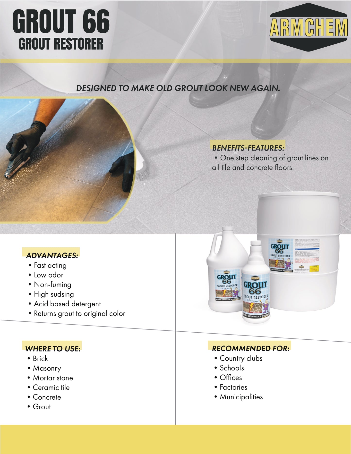 Grout66 The Ultimate Grout Cleaner & Restorer