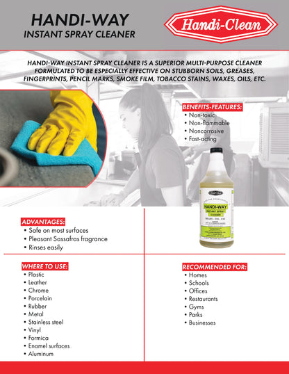 Handi-Way Instant Spray Cleaner - Powerful, Non-Toxic, All-Surface Solution