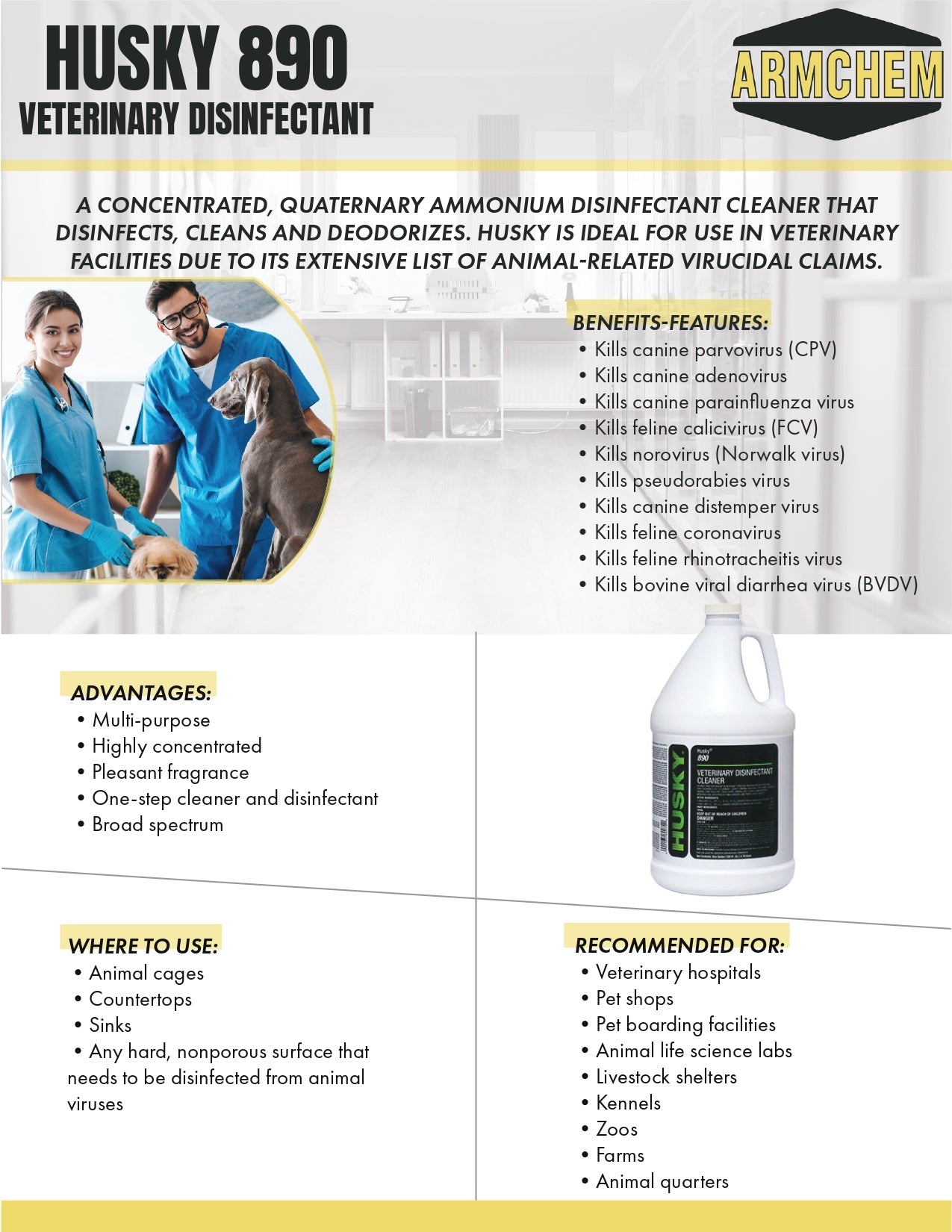 HUSKY 890 Veterinary Disinfectant