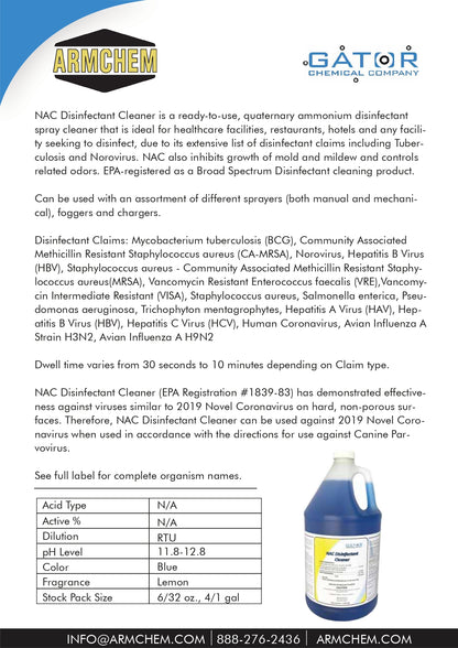 NAC Disinfectant Cleaner