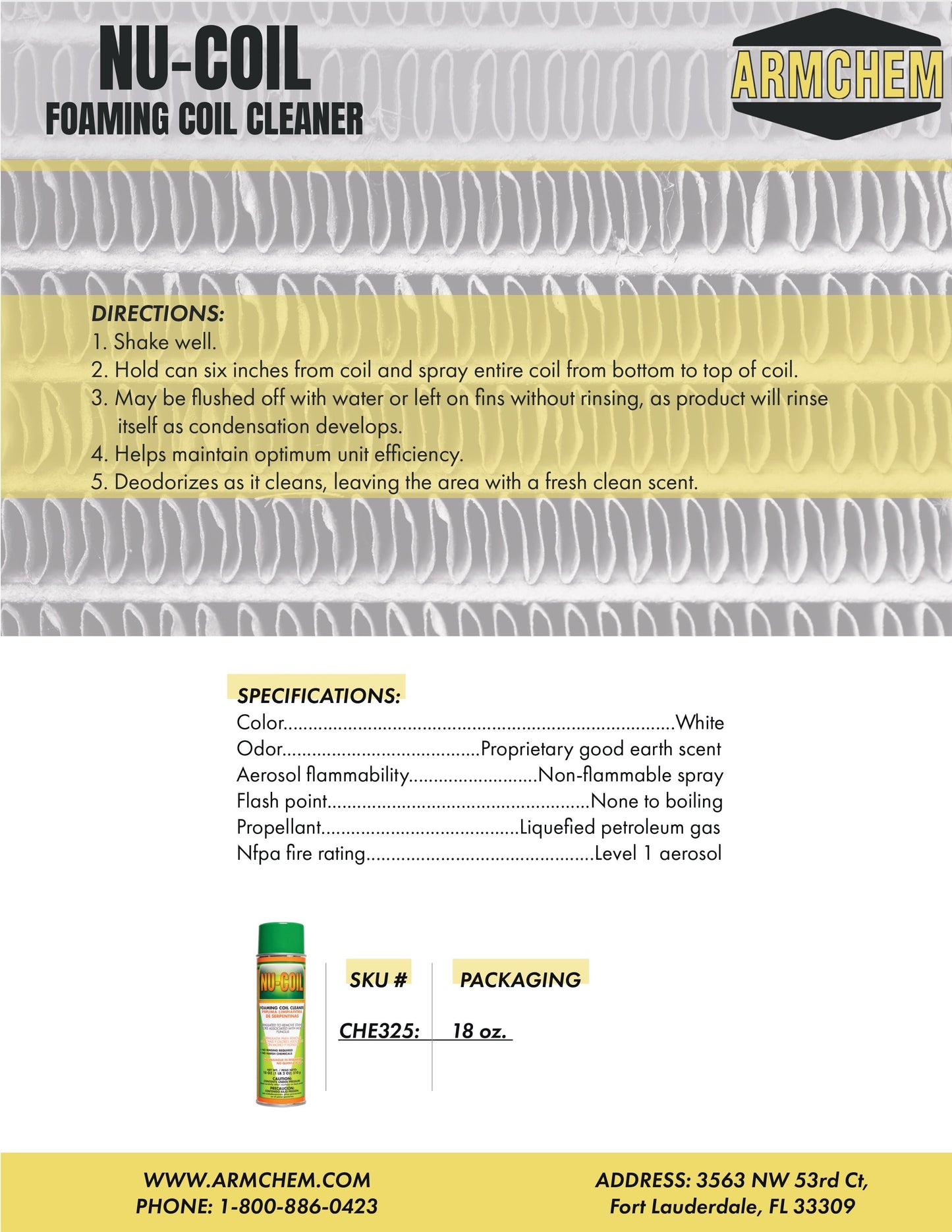 Nu-Coil Foaming Coil Cleaner