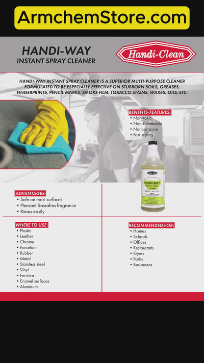 Handi-Way Instant Spray Cleaner - Powerful, Non-Toxic, All-Surface Solution